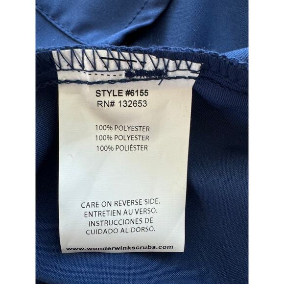 New ~ WONDER WINK W123 ~   Stylized V-Neck Scrub Top Size XS - Picture 9 of 11